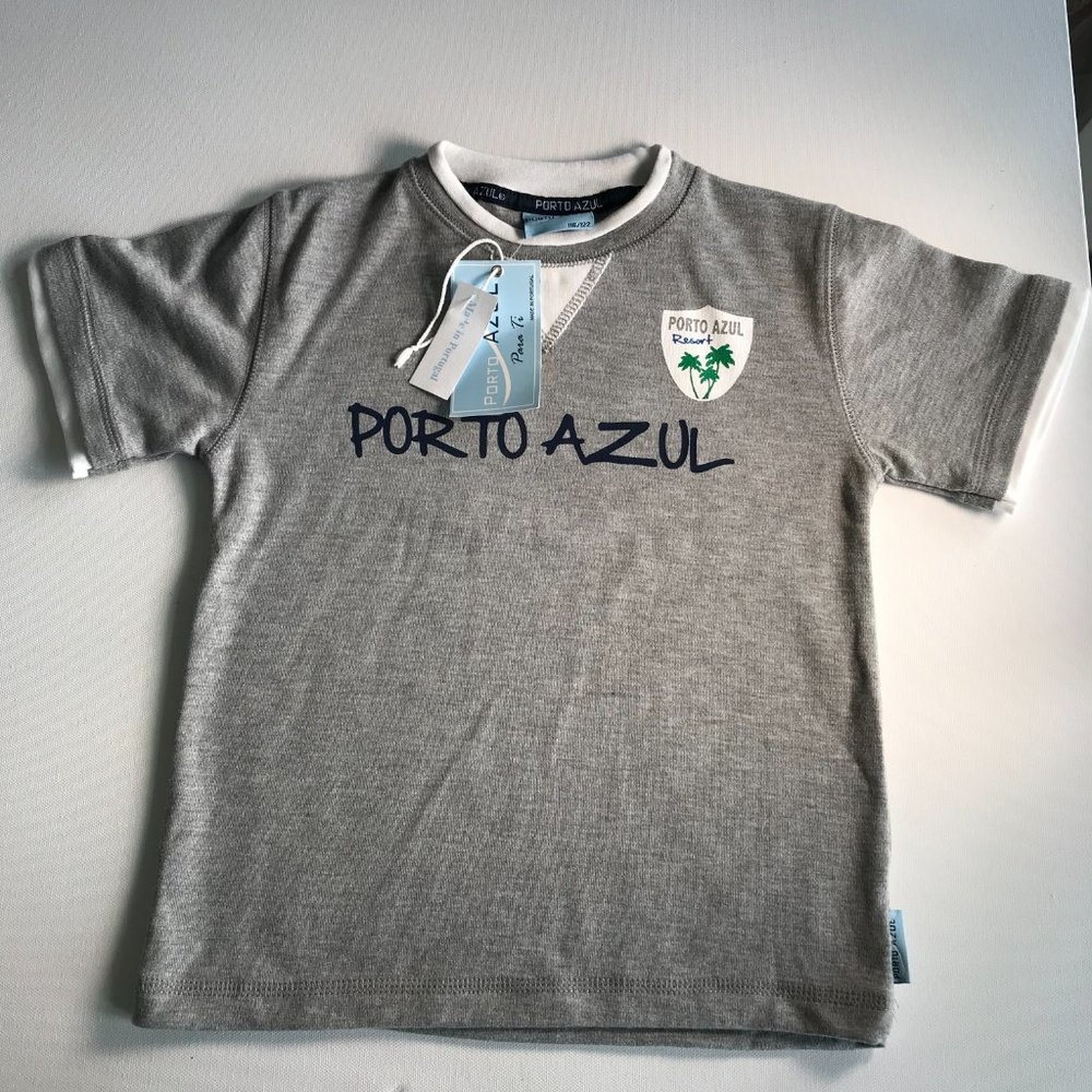 ( 3 for 20) NWT - Boy Grey Tshirt with Print, size 6